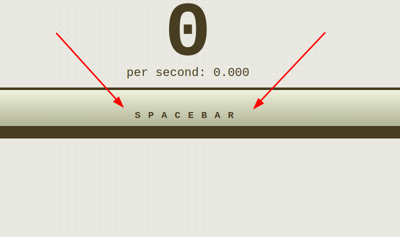 Press the Spacebar Quickly